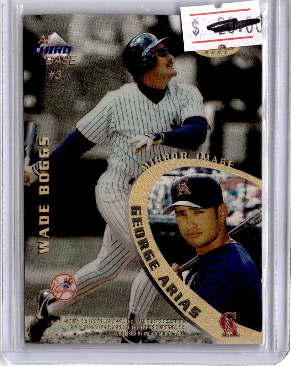 1996 Bowman's Best Wade Boggs /Arias/Chipper Jones /Scott Rolen Mirror Refractor