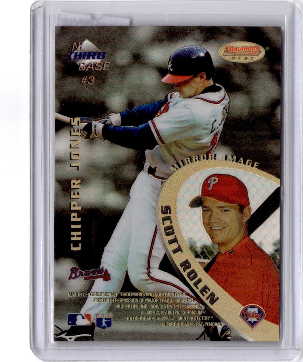 1996 Bowman's Best Wade Boggs /Arias/Chipper Jones /Scott Rolen Mirror Refractor