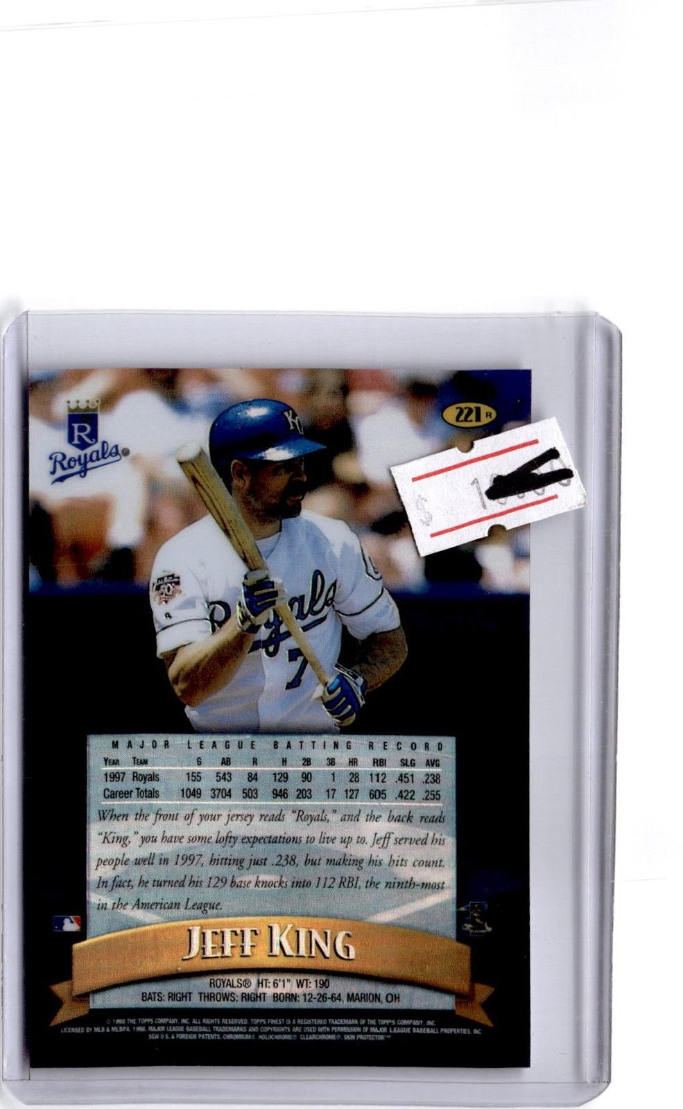1998 Finest #221 Jeff King No-Protectors Refractor