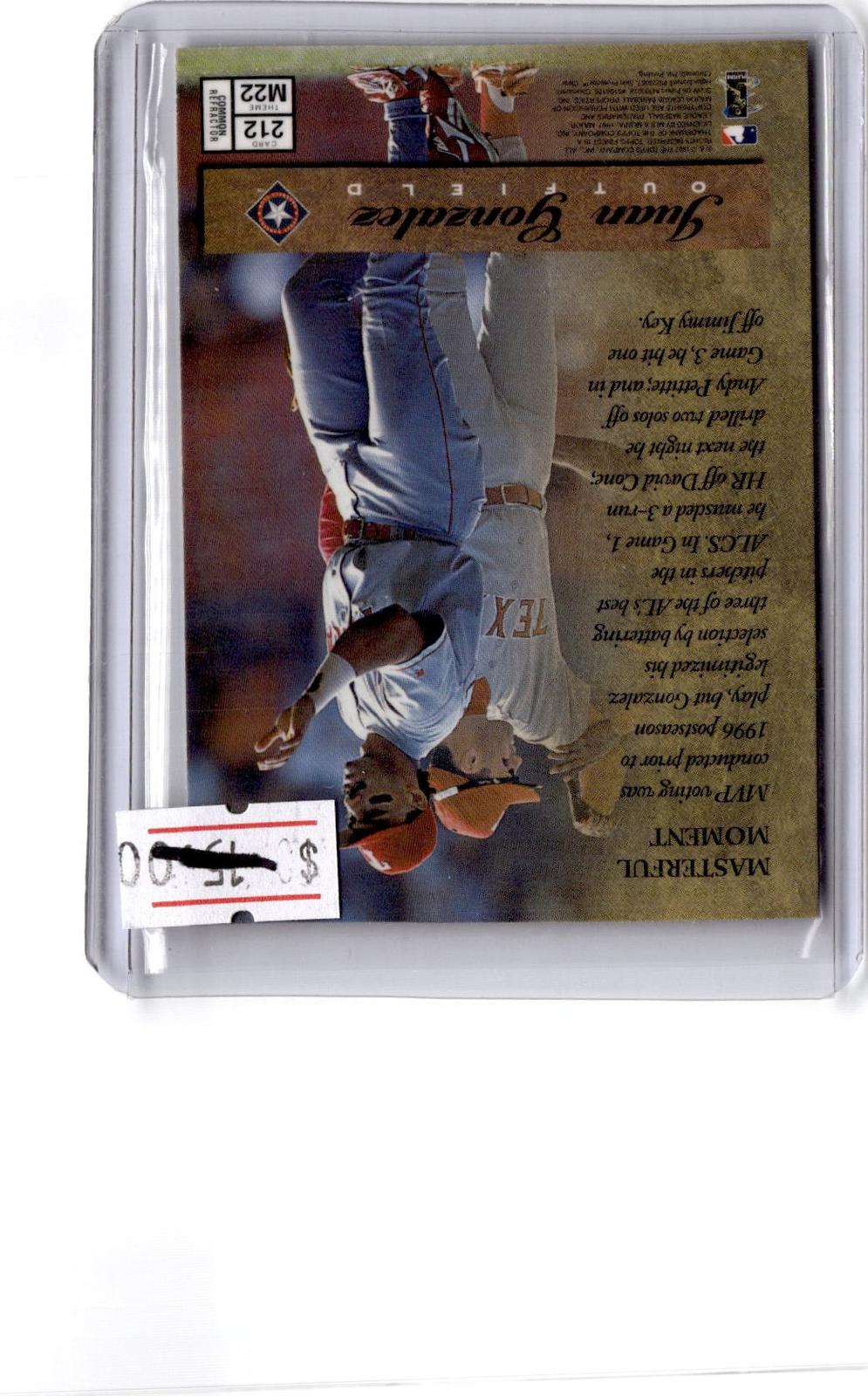 1997 Finest #212 Juan Gonzalez Refractor