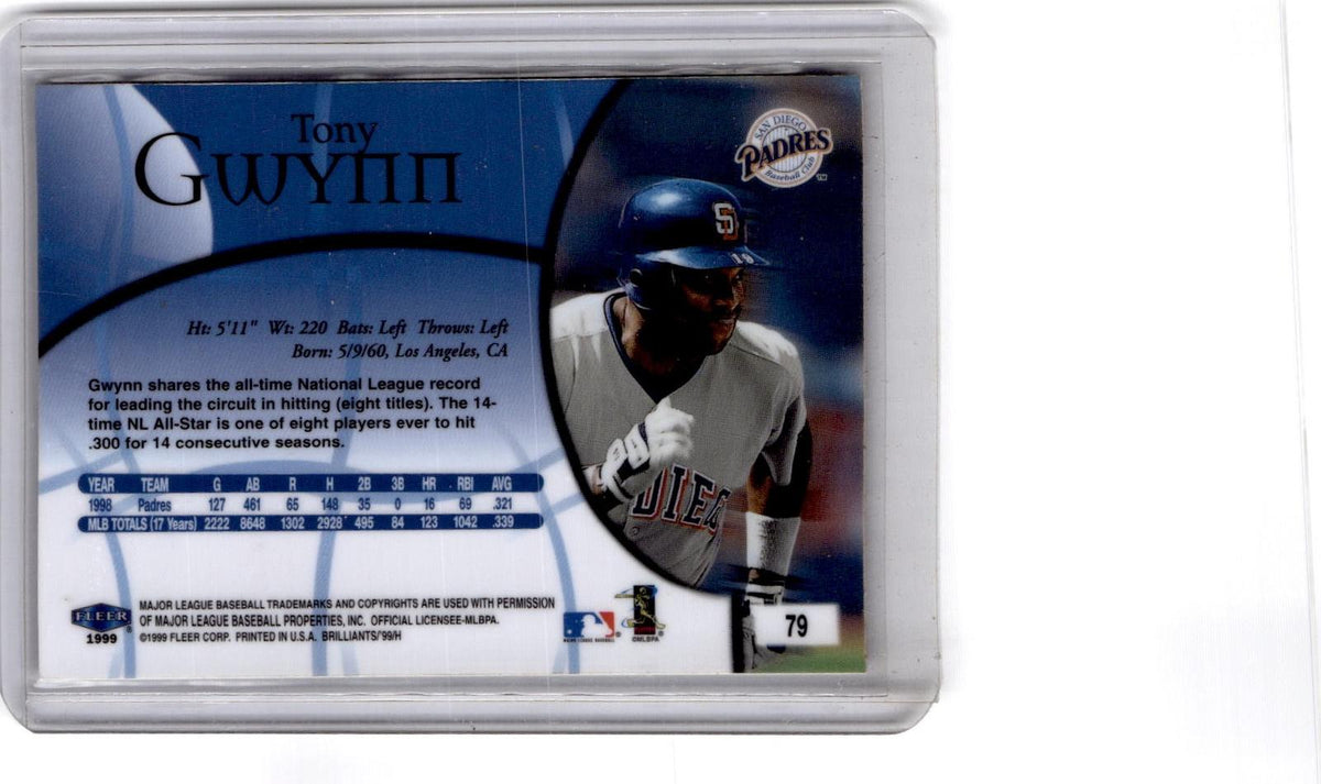1999 Fleer Brilliants #79 Tony Gwynn