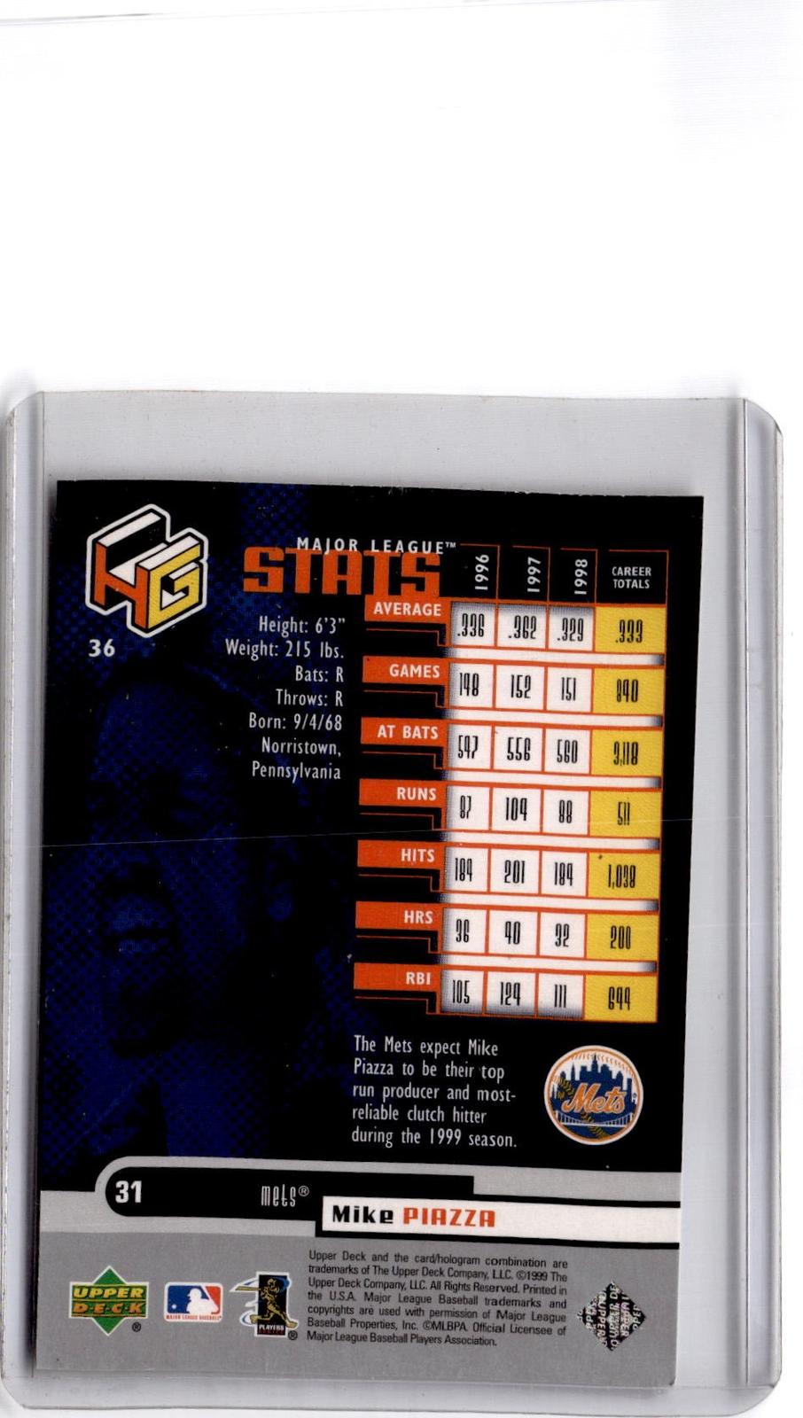 1999 Upper Deck HoloGrFX #36 Mike Piazza AuSome