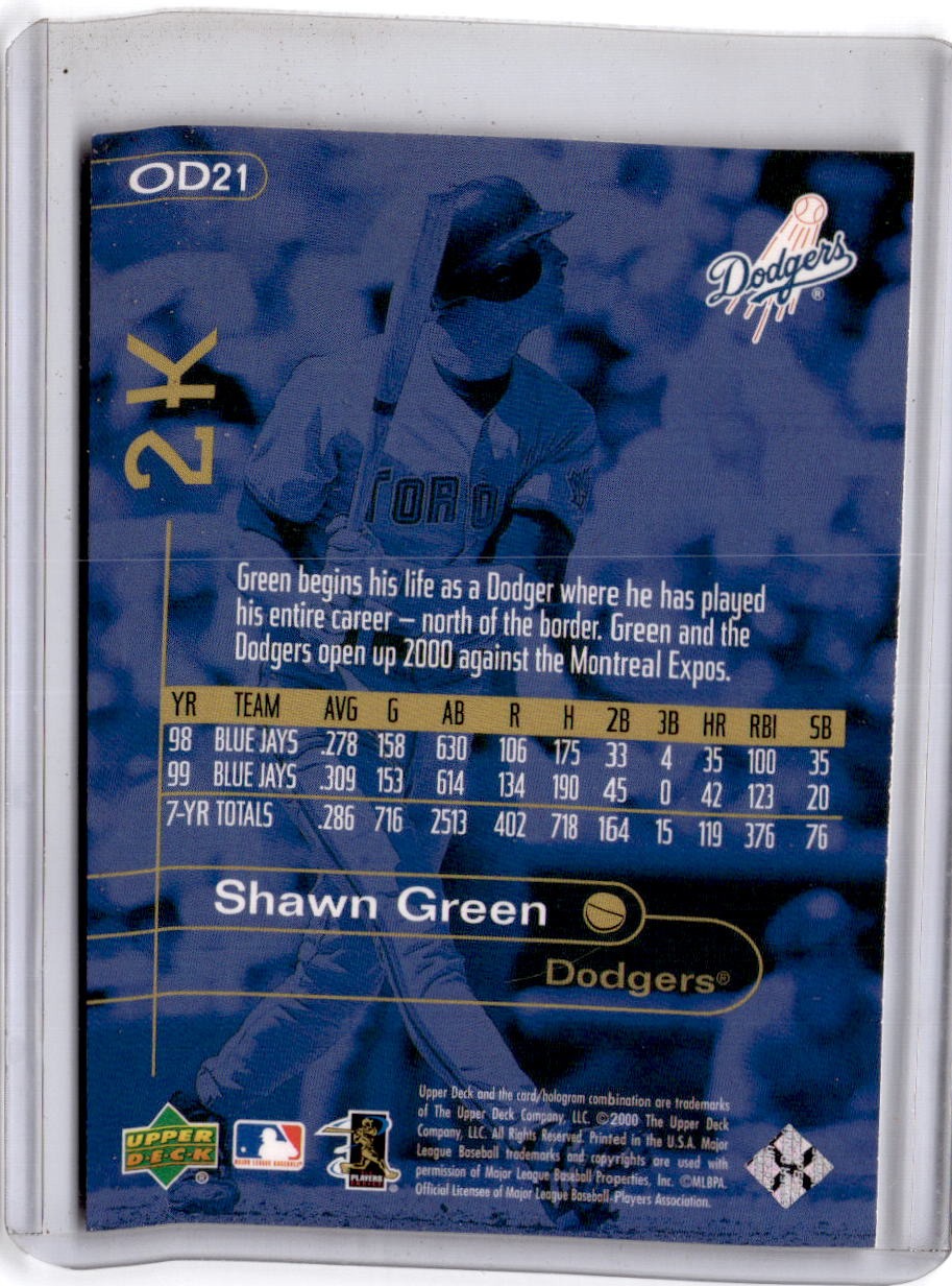 2000 Topps / Fleer / Upper Deck / Pacific Opening Day 2K #OD21 Shawn Green
