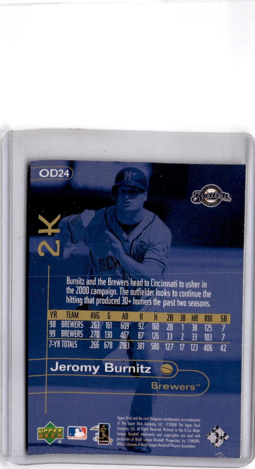 2000 Topps / Fleer / Upper Deck / Pacific Opening Day 2K #OD24 Jeromy Burnitz