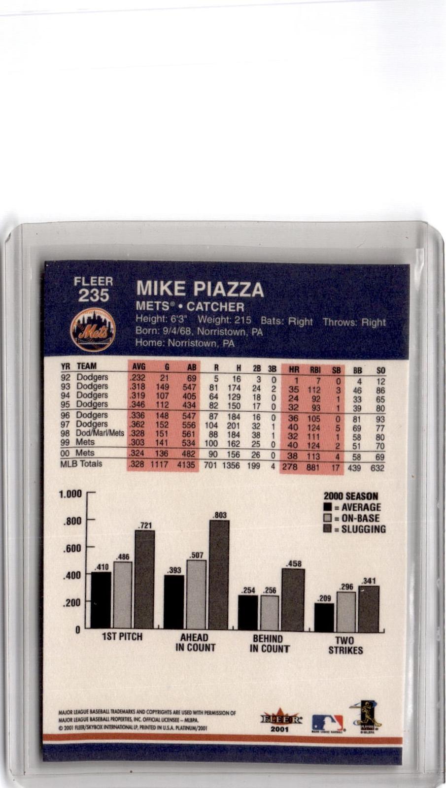 2001 Fleer Platinum #235 Mike Piazza