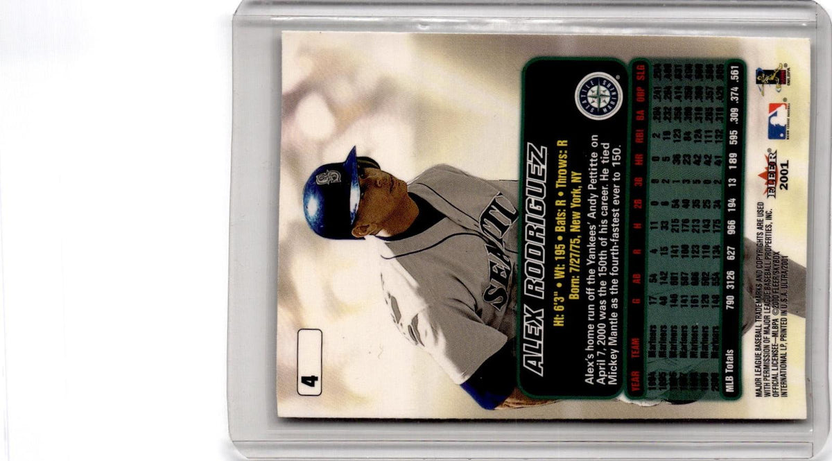 2001 Ultra #4 Alex Rodriguez
