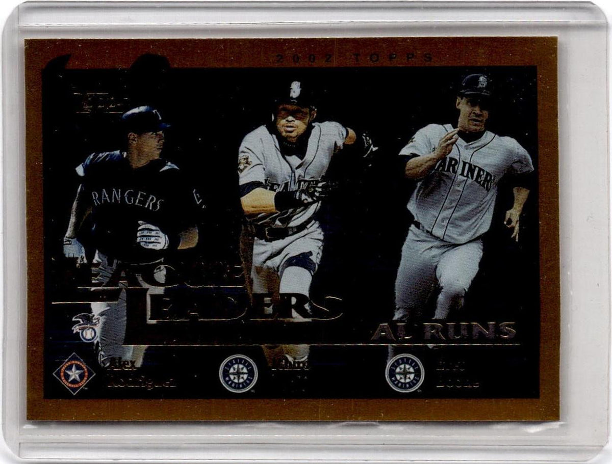 2002 Topps #338 Alex Rodriguez / Ichiro / Bret Boone LL, FOIL