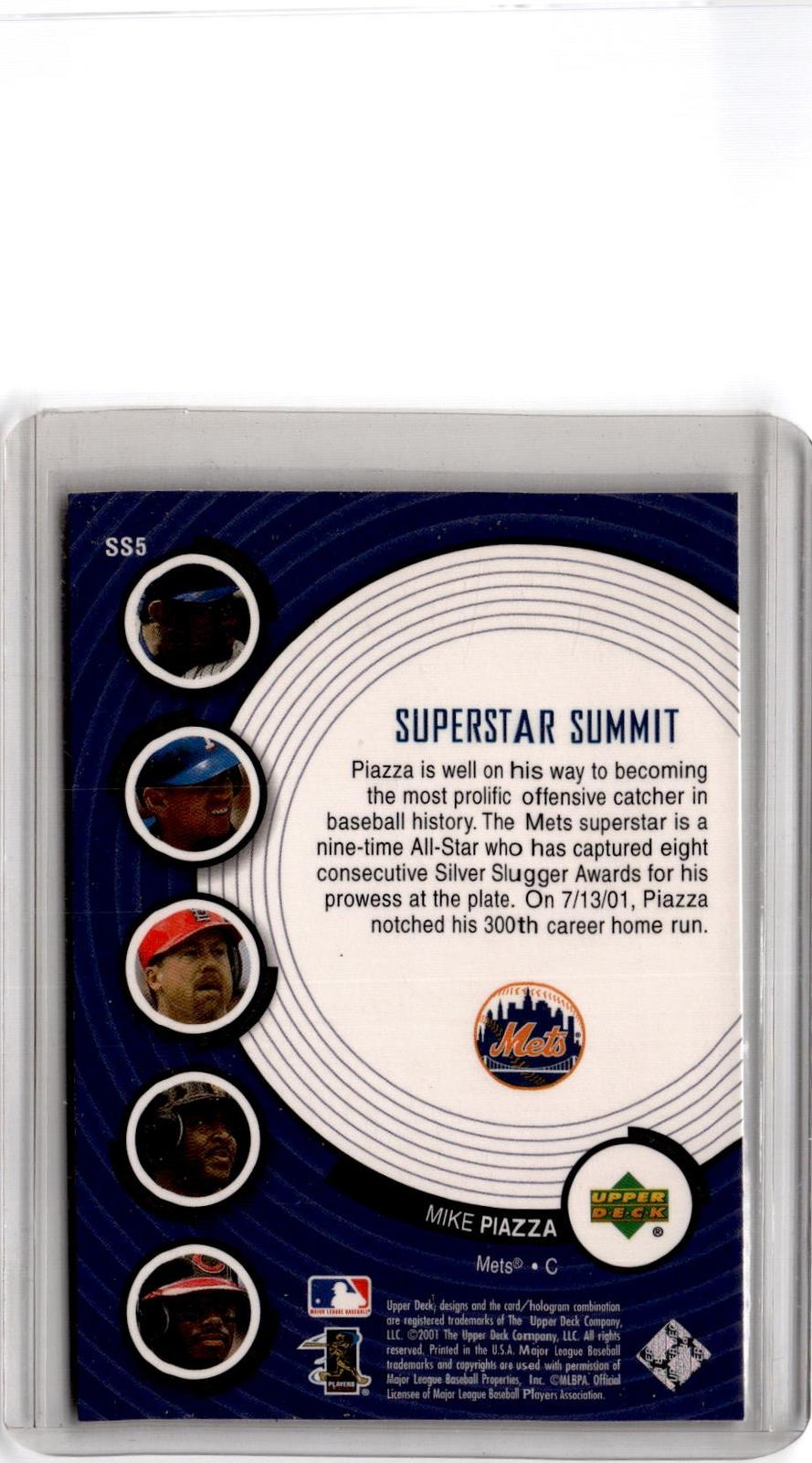2002 Upper Deck #SS5 Mike Piazza Superstar Summit (Series 1)