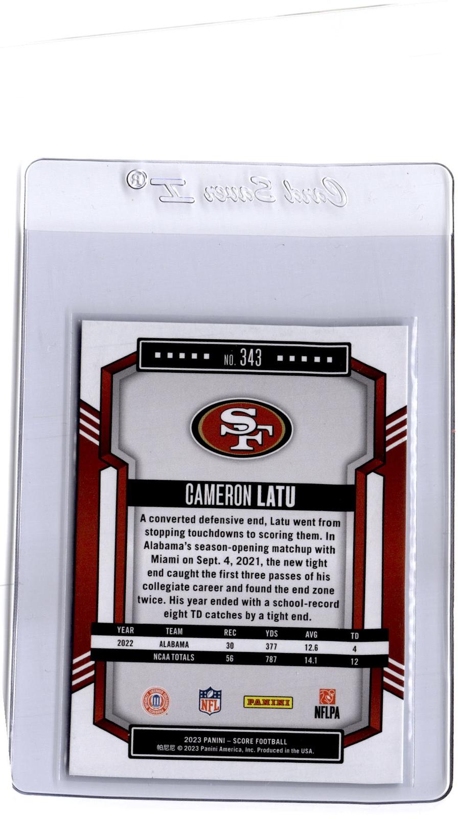 2023 Score #343 Cameron Latu Stars #/299