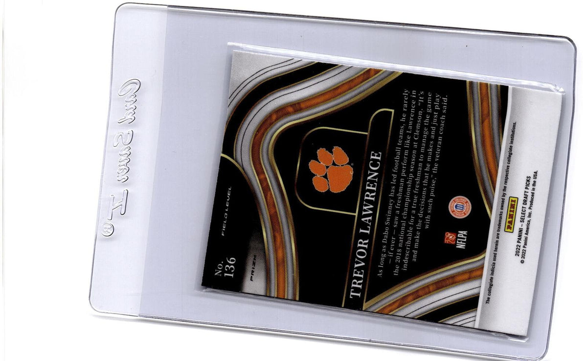 2022 Panini Select Draft Picks #136 Trevor Lawrence White Lazer Prizm