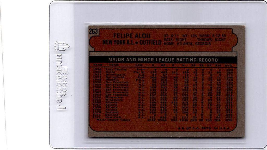 1972 Topps #263 Felipe Alou