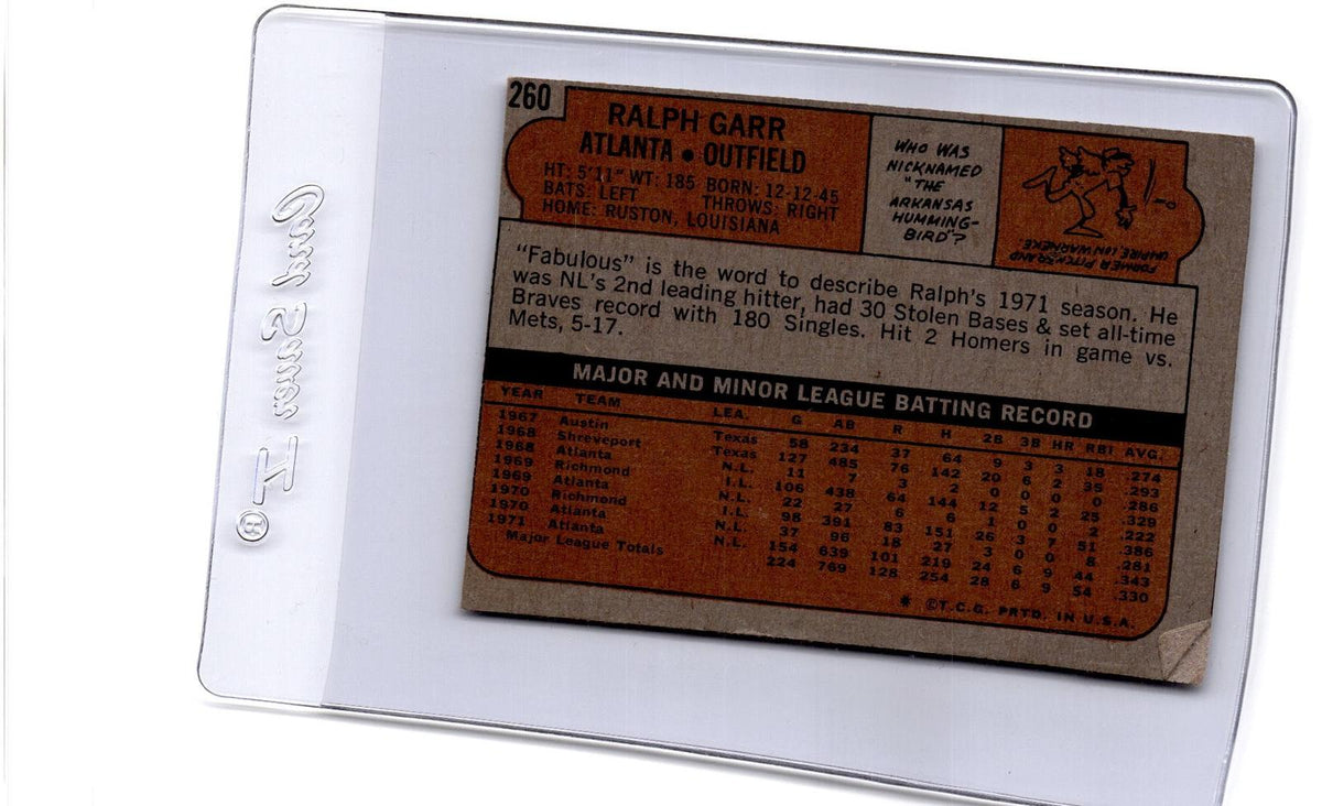 1972 Topps #260 Ralph Garr