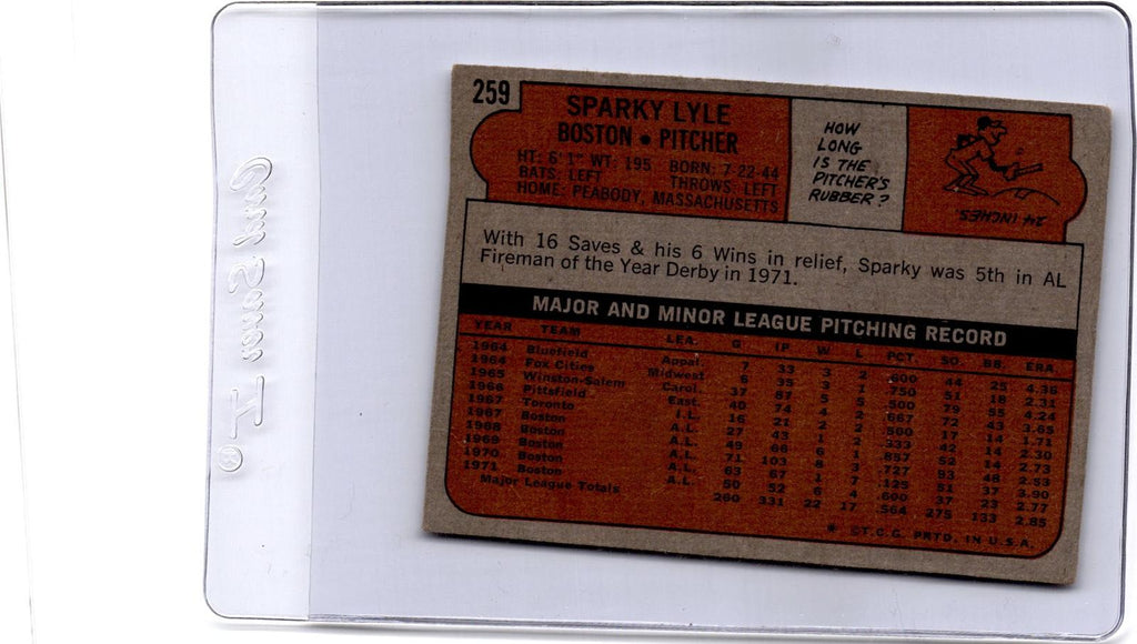1972 Topps #259 Sparky Lyle