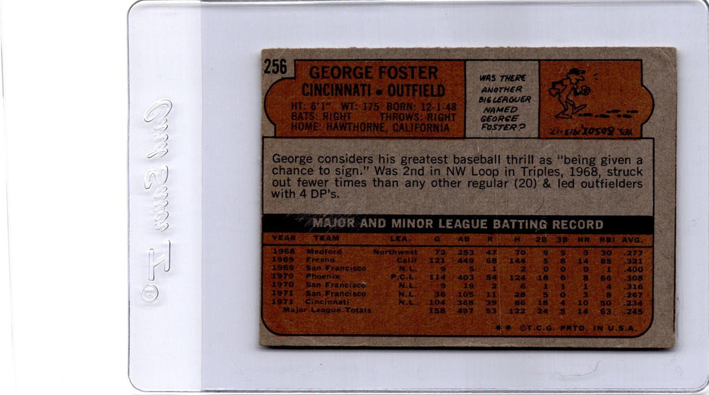1972 Topps #256 George Foster