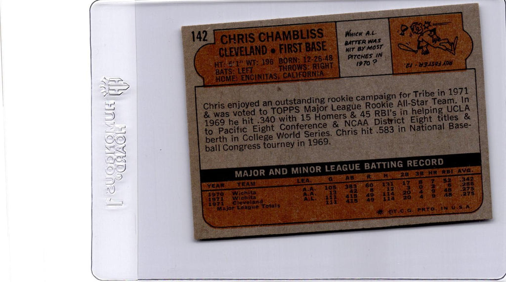 1972 Topps #142 Chris Chambliss