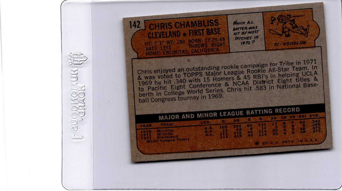 1972 Topps #142 Chris Chambliss