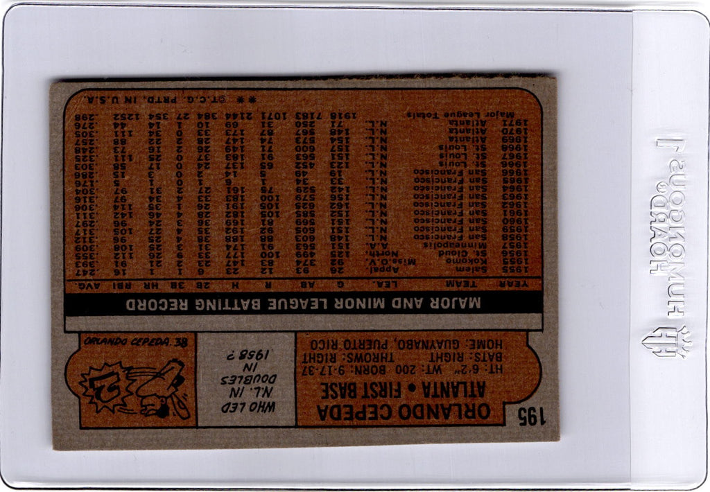 1972 Topps #195 Orlando Cepeda