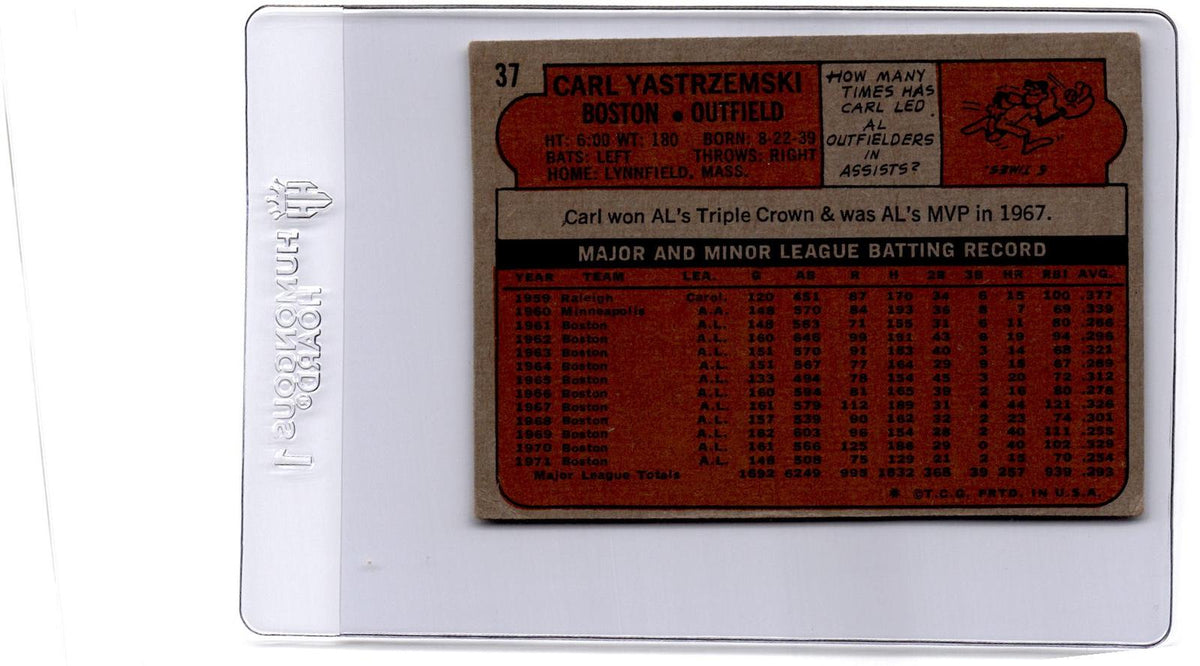1972 Topps #37 Carl Yastrzemski