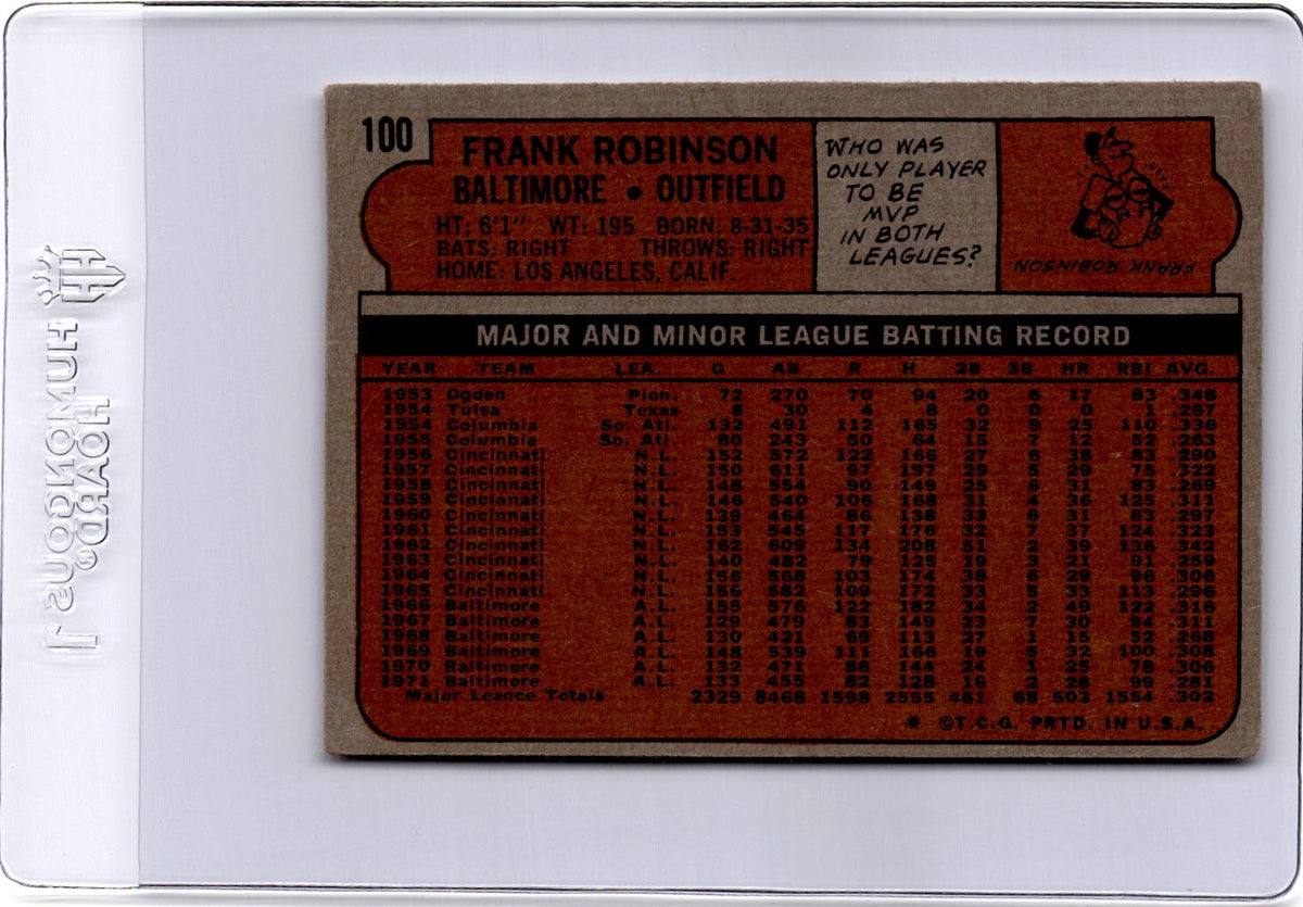 1972 Topps #100 Frank Robinson
