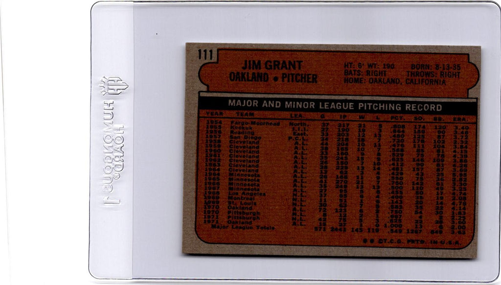 1972 Topps #111 Jim Grant