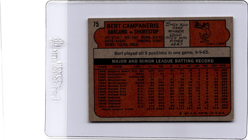 1972 Topps #75 Bert Campaneris