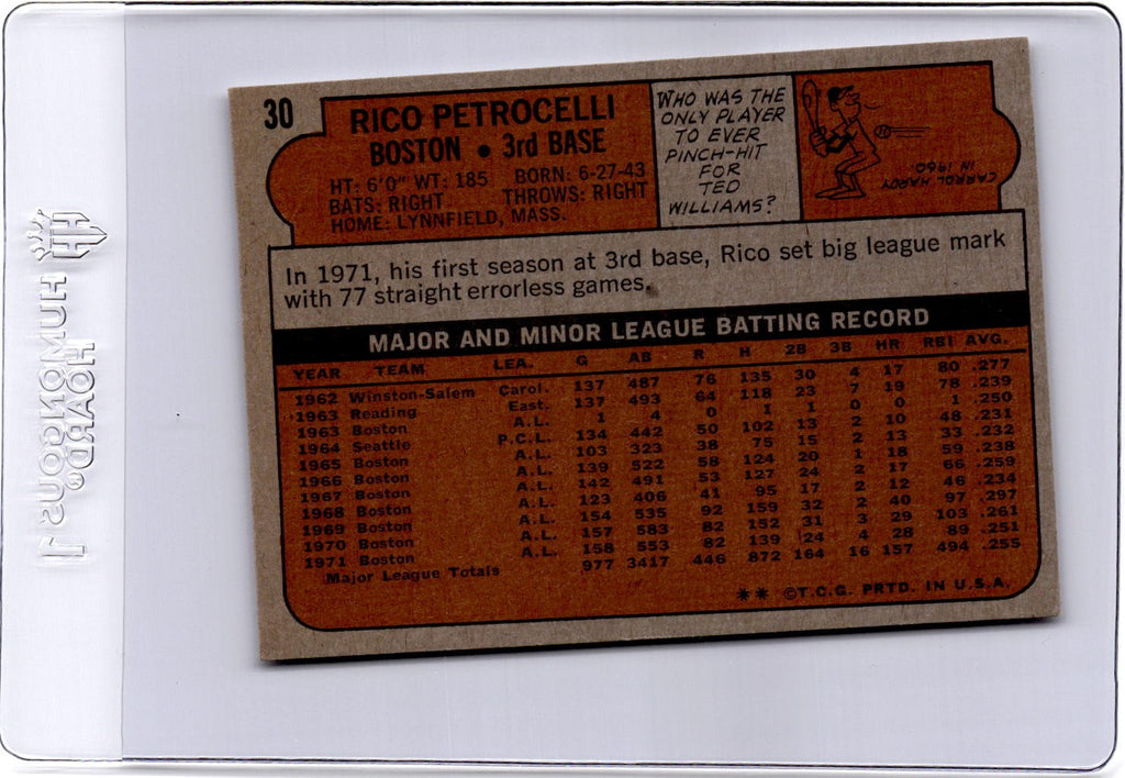 1972 Topps #30 Rico Petrocelli