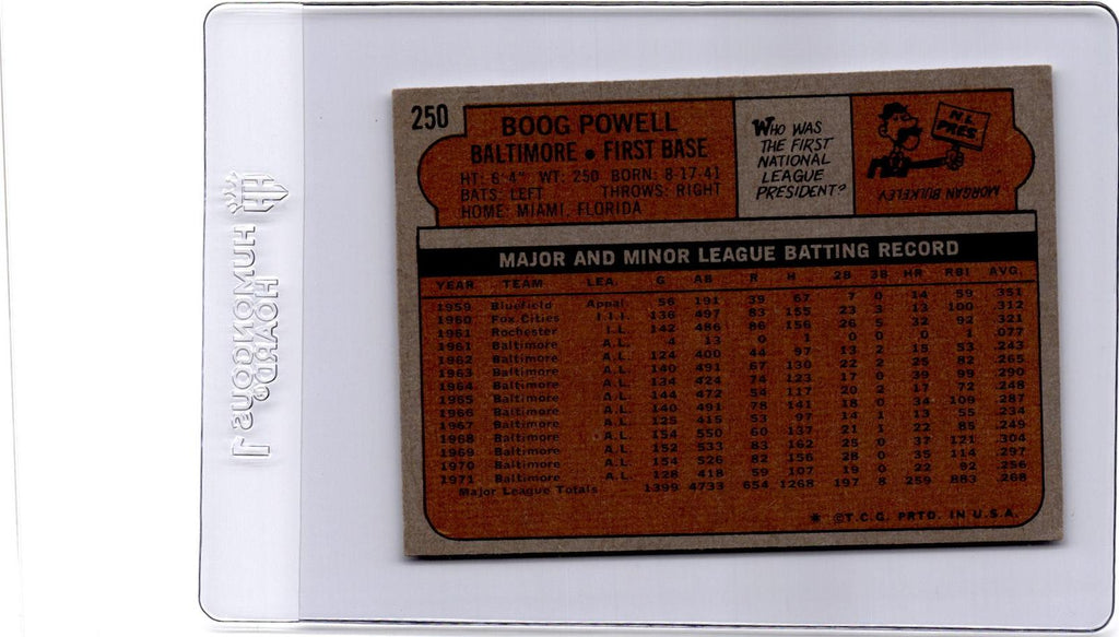1972 Topps #250 Boog Powell