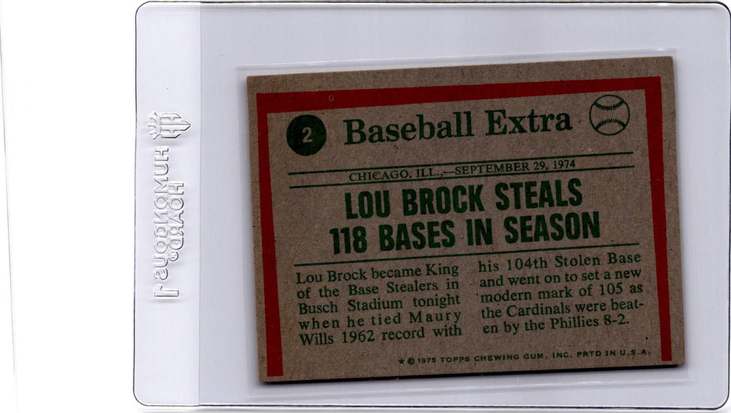 1975 Topps #2 Lou Brock