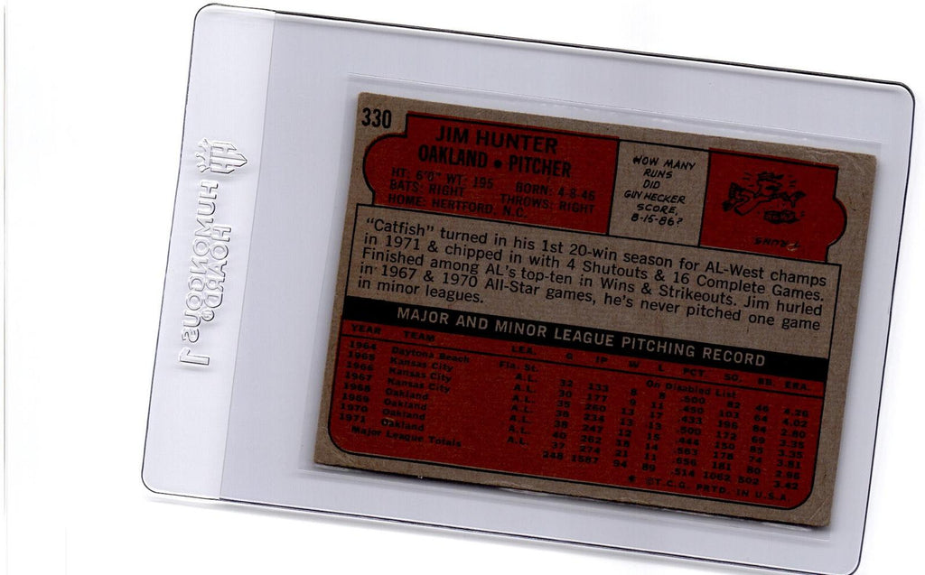 1972 Topps #330 Jim Hunter