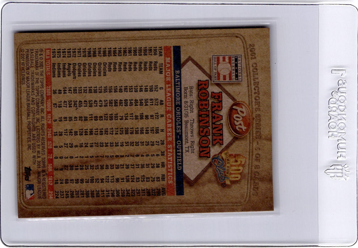 2001 Topps Post Cereal 500 Home Run Club #5 Frank Robinson