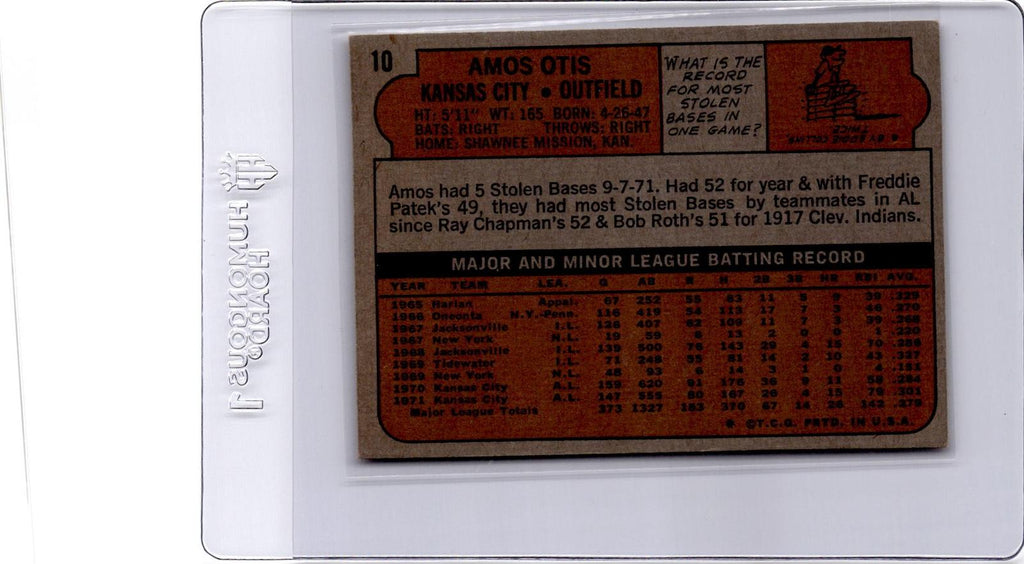 1972 Topps #10 Amos Otis