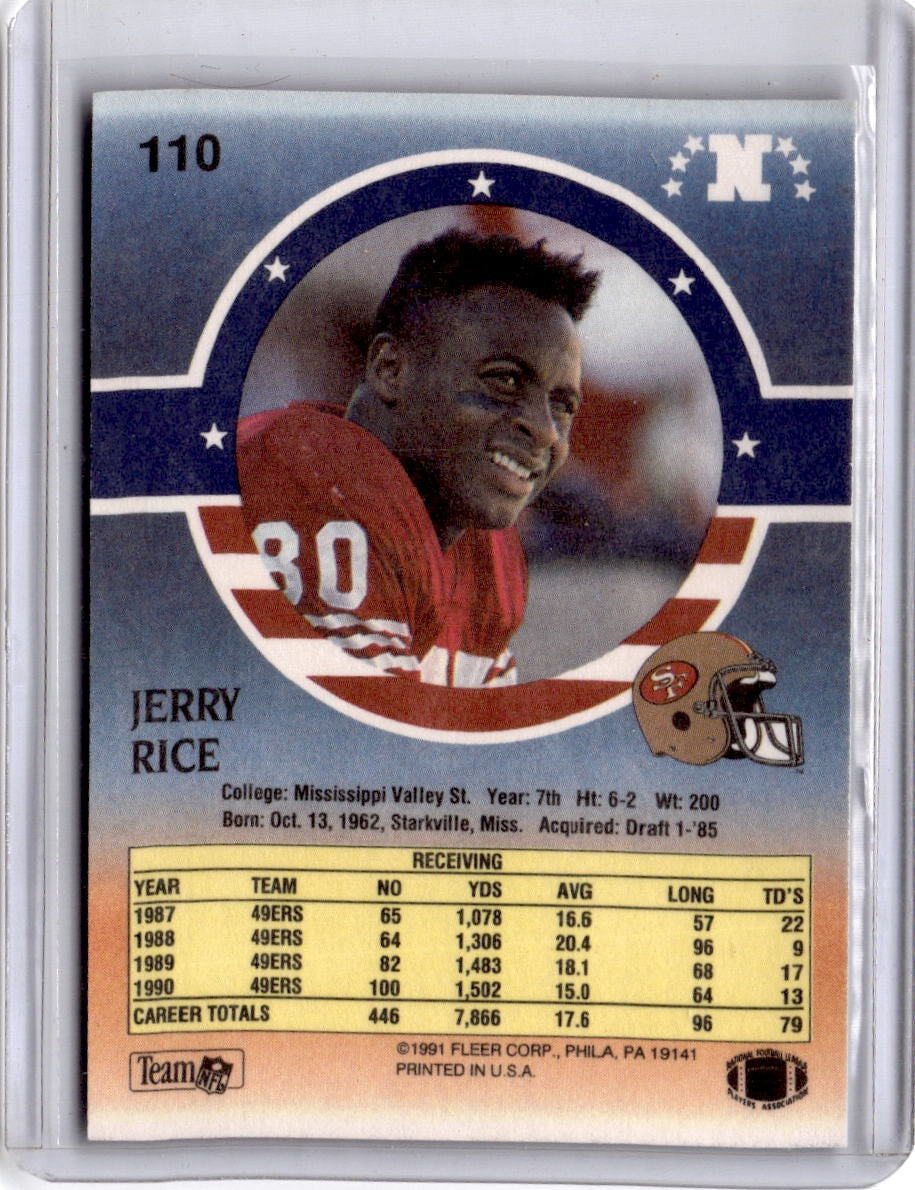 1991 Fleer Stars 'n Stripes #110 Jerry Rice