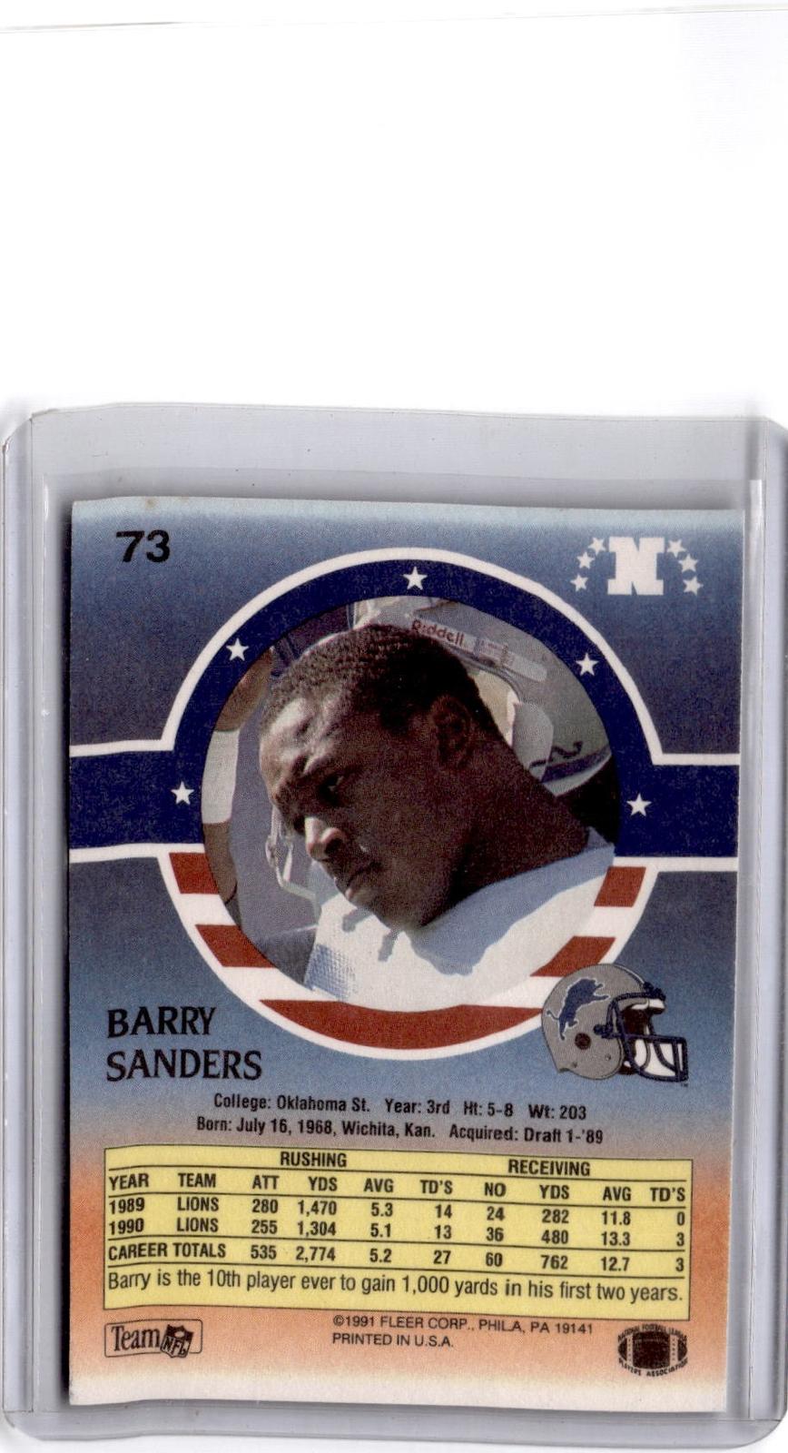 1991 Fleer Stars 'n Stripes #73 Barry Sanders