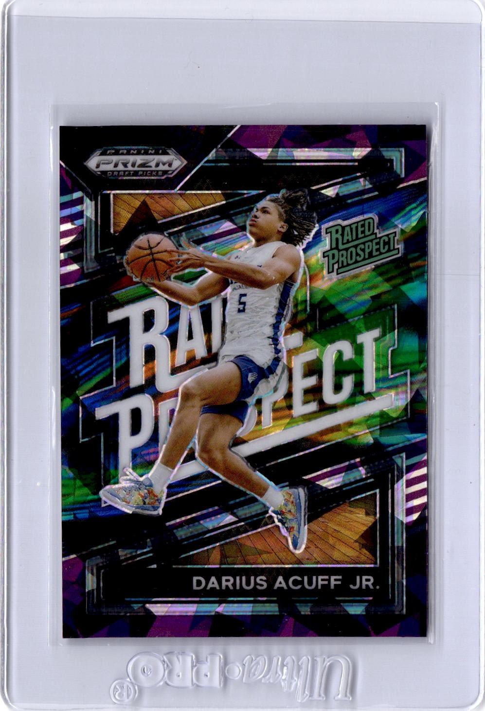2024 Panini Prizm Draft Picks Darius Acuff Jr. Rated Prospect Purple Ice #/149