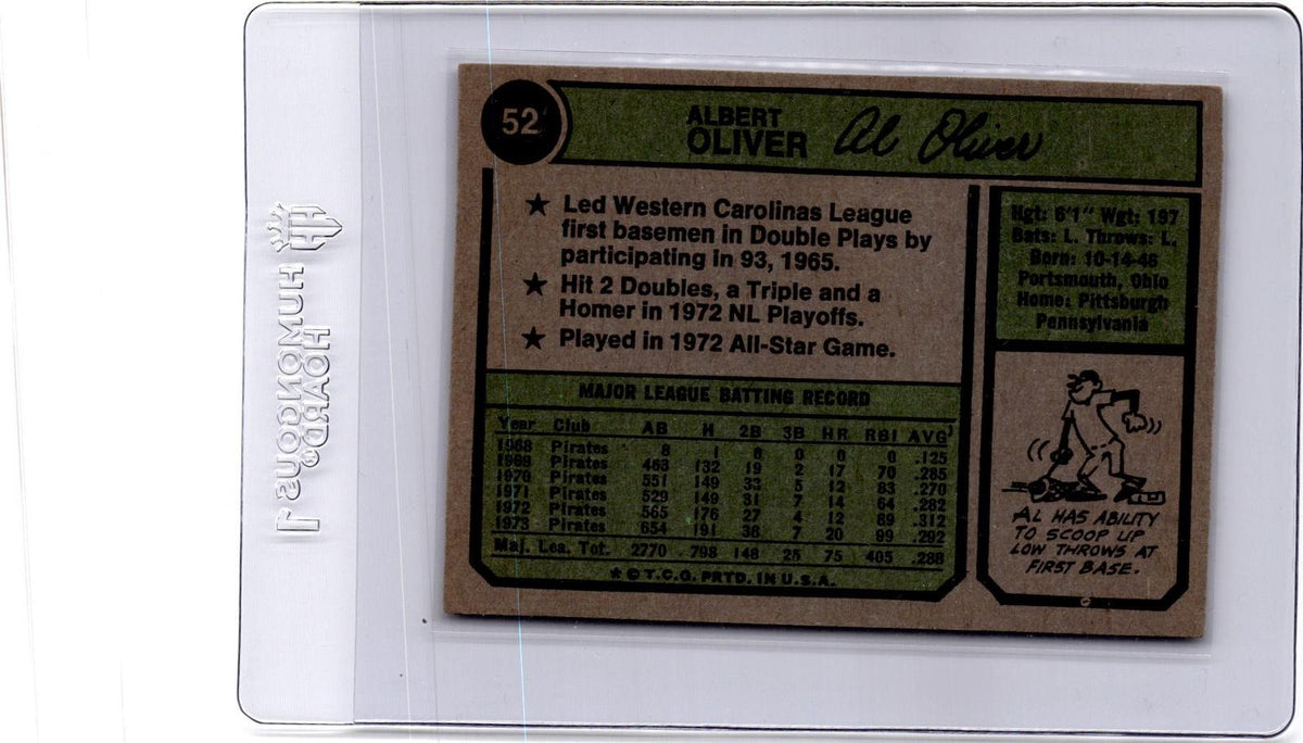 1974 Topps #52 Al Oliver