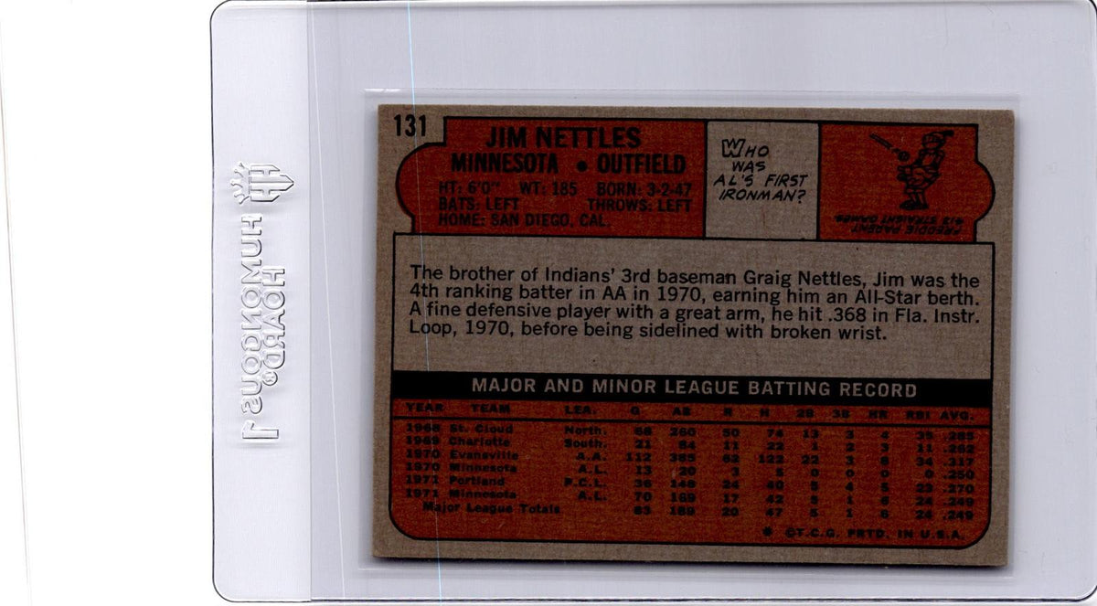 1972 Topps #131 Jim Nettles