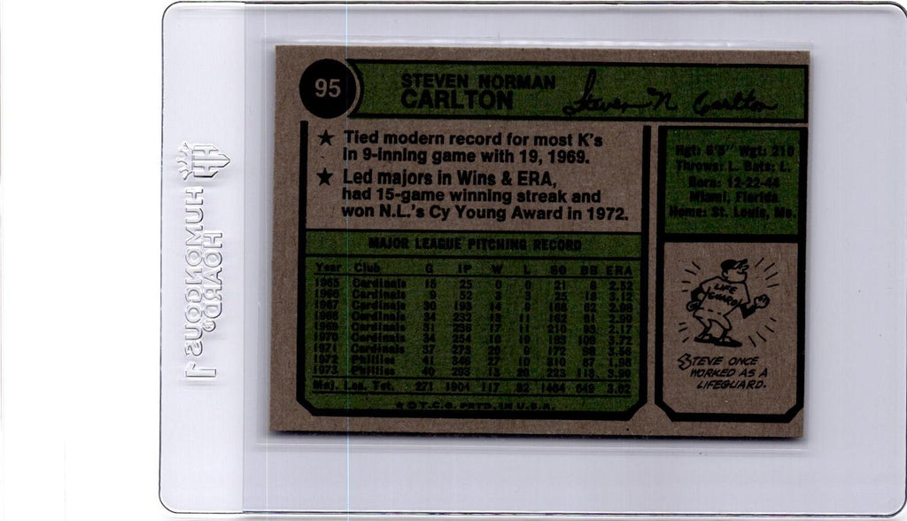 1974 Topps #95 Steve Carlton
