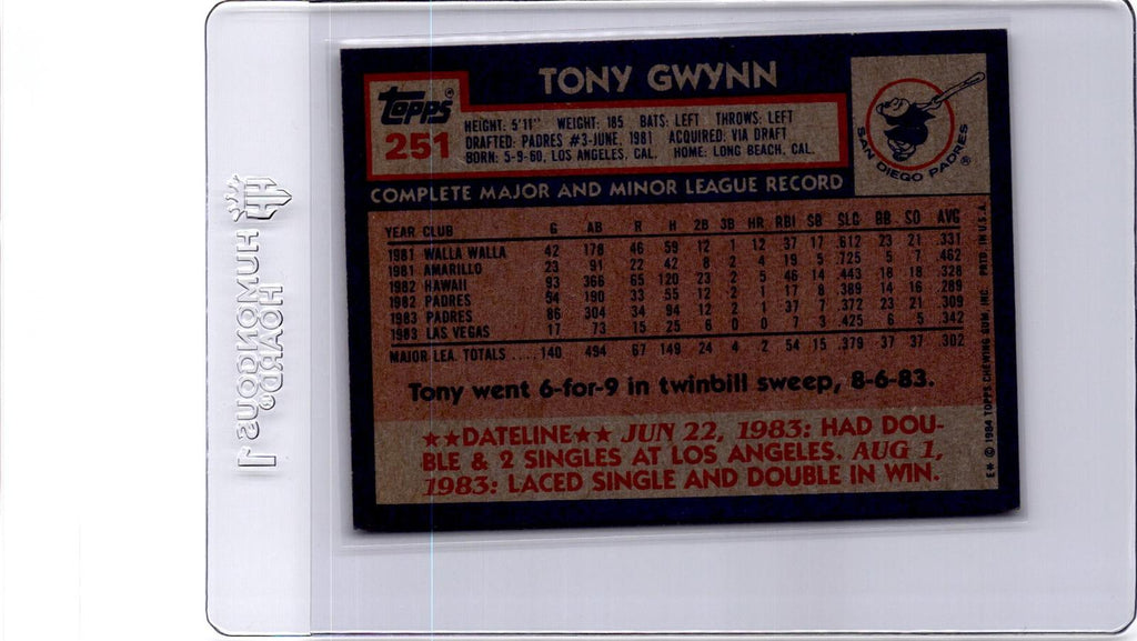 1984 Topps #251 Tony Gwynn