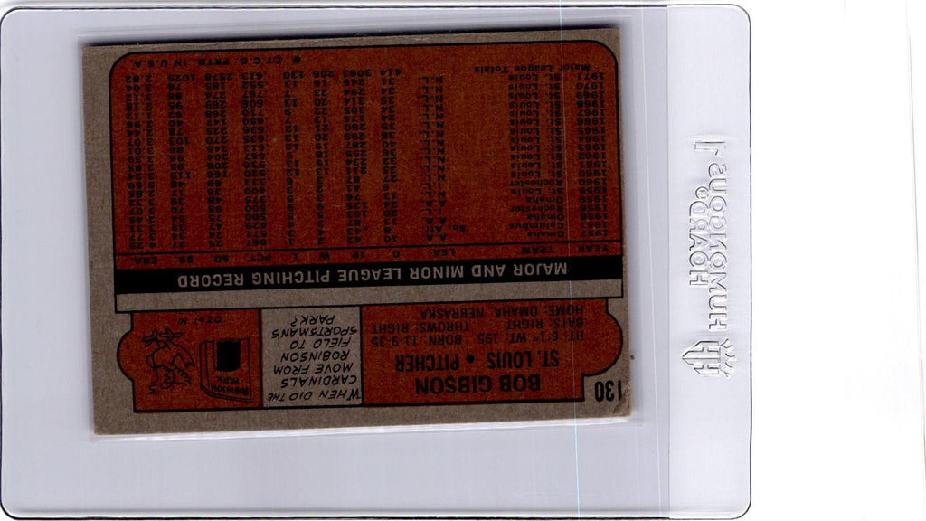 1972 Topps #130 Bob Gibson