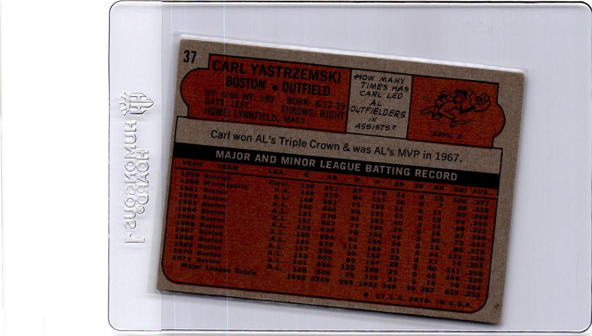 1972 Topps #37 Carl Yastrzemski