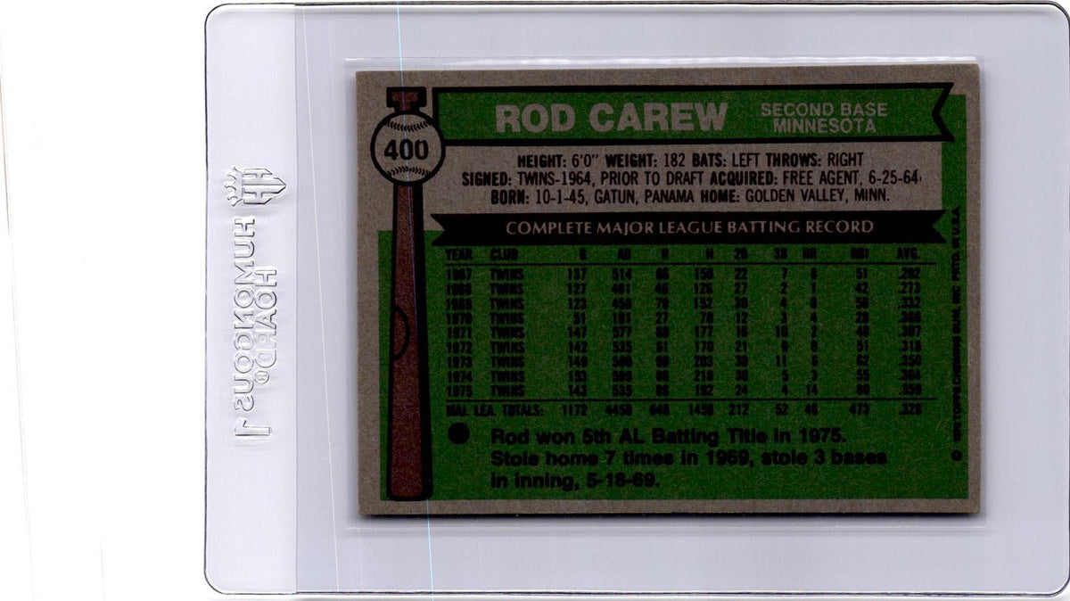 1976 Topps #400 Rod Carew