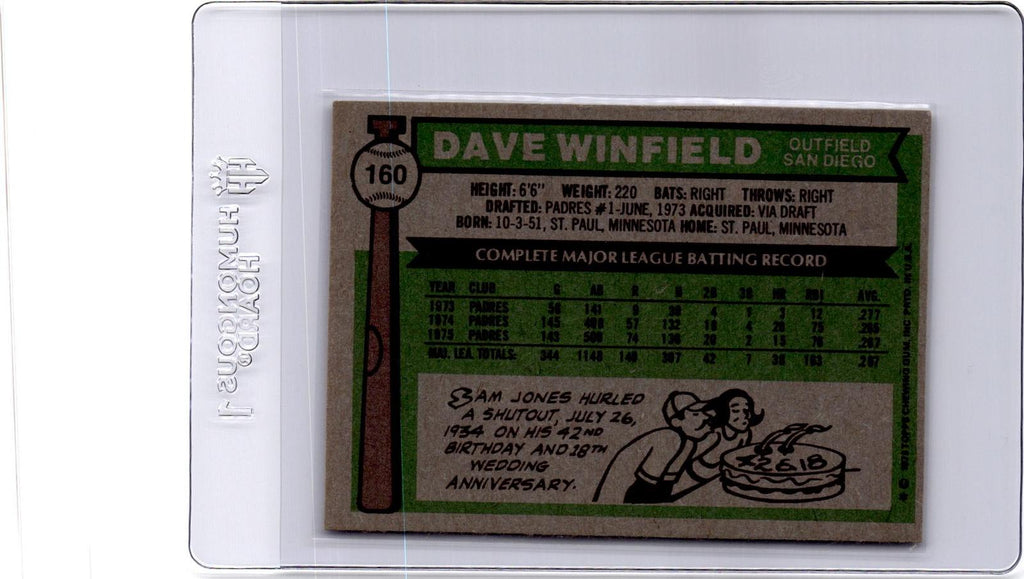 1976 Topps #160 Dave Winfield