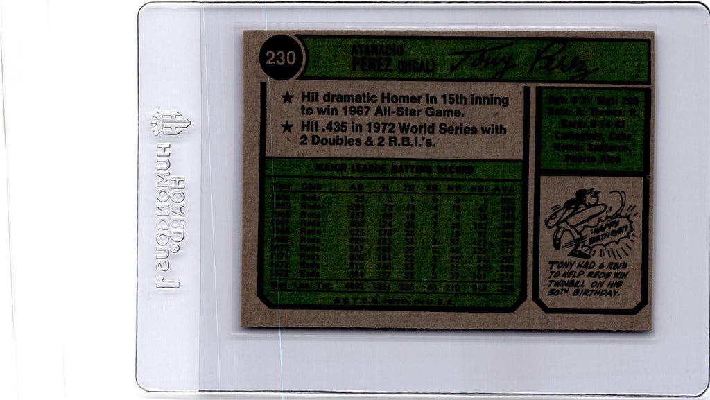1974 Topps #230 Tony Perez