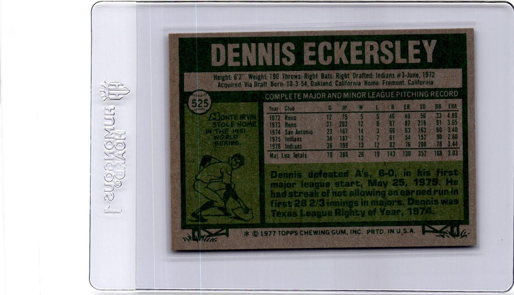1977 Topps #525 Dennis Eckersley