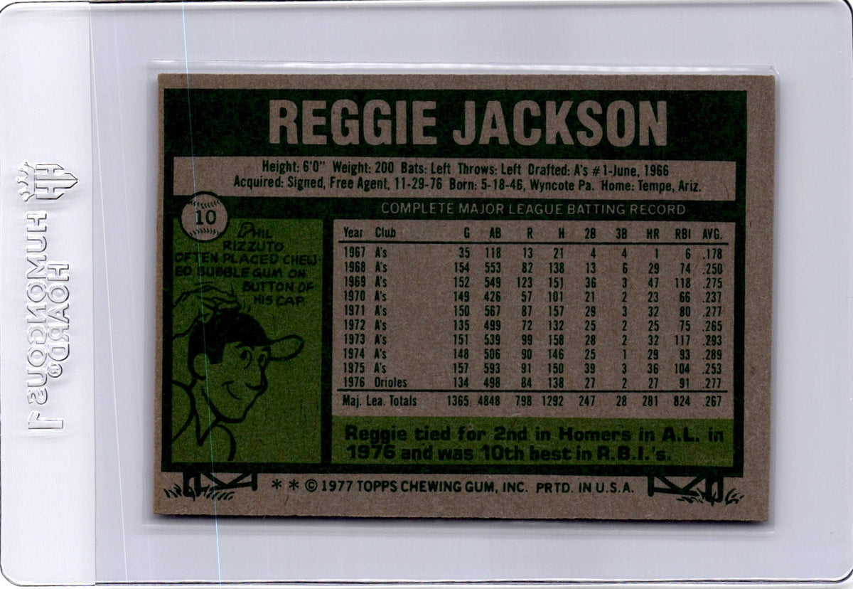 1977 Topps #10 Reggie Jackson