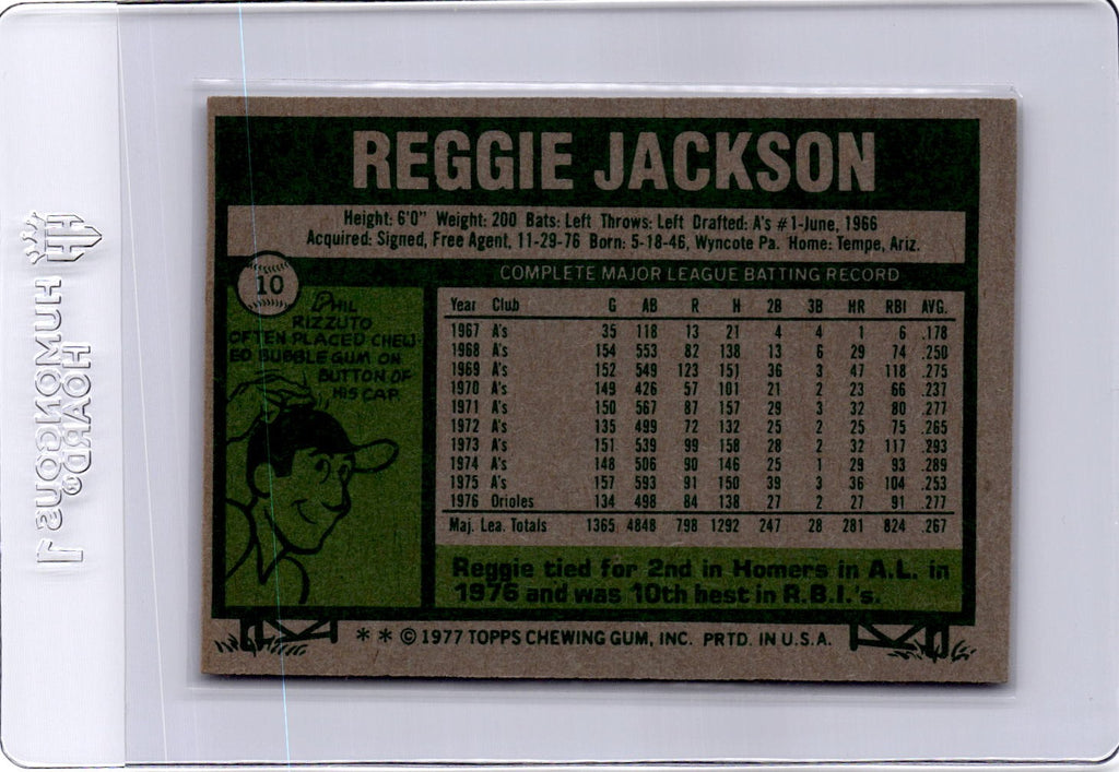 1977 Topps #10 Reggie Jackson