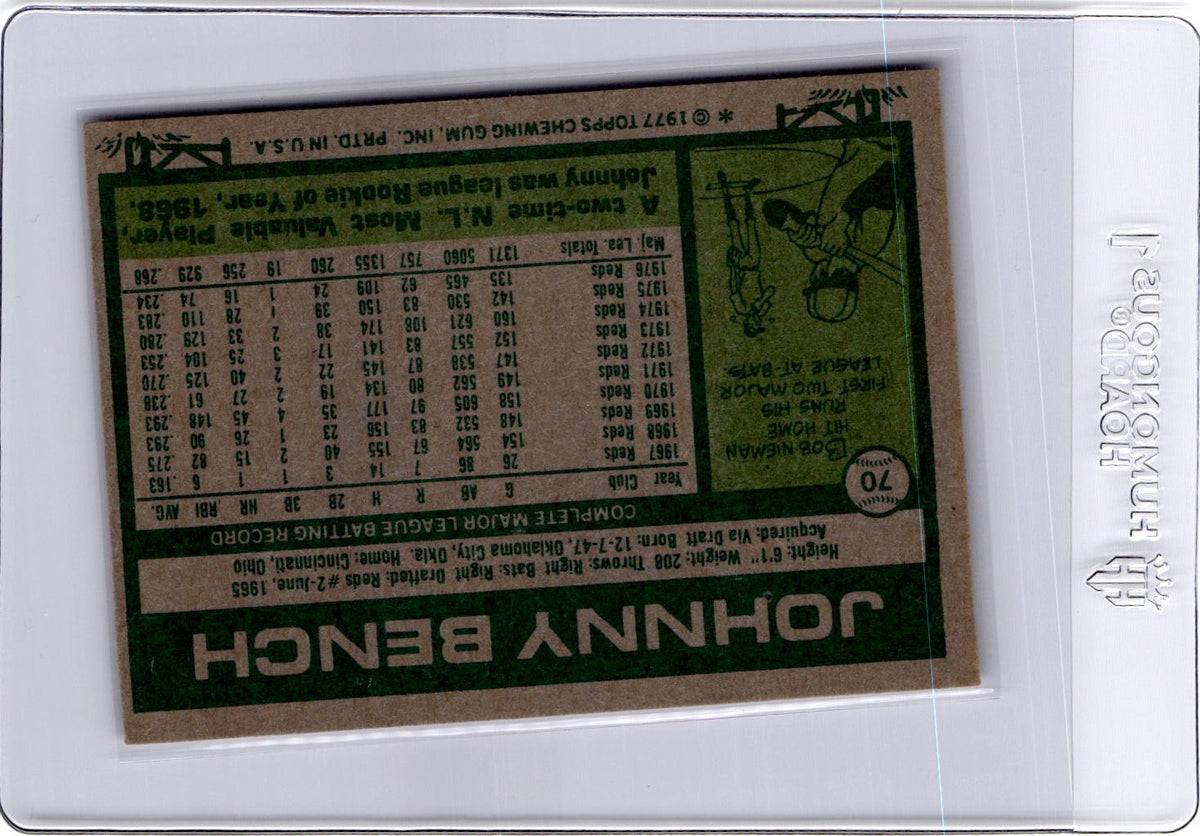 1977 Topps #70 Johnny Bench