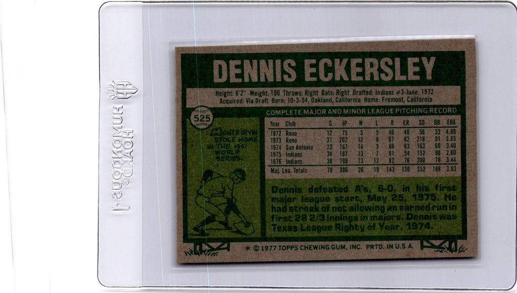 1977 Topps #525 Dennis Eckersley