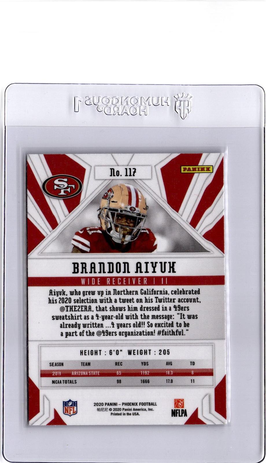 2020 Panini Phoenix #117 Brandon Aiyuk Fire Burst