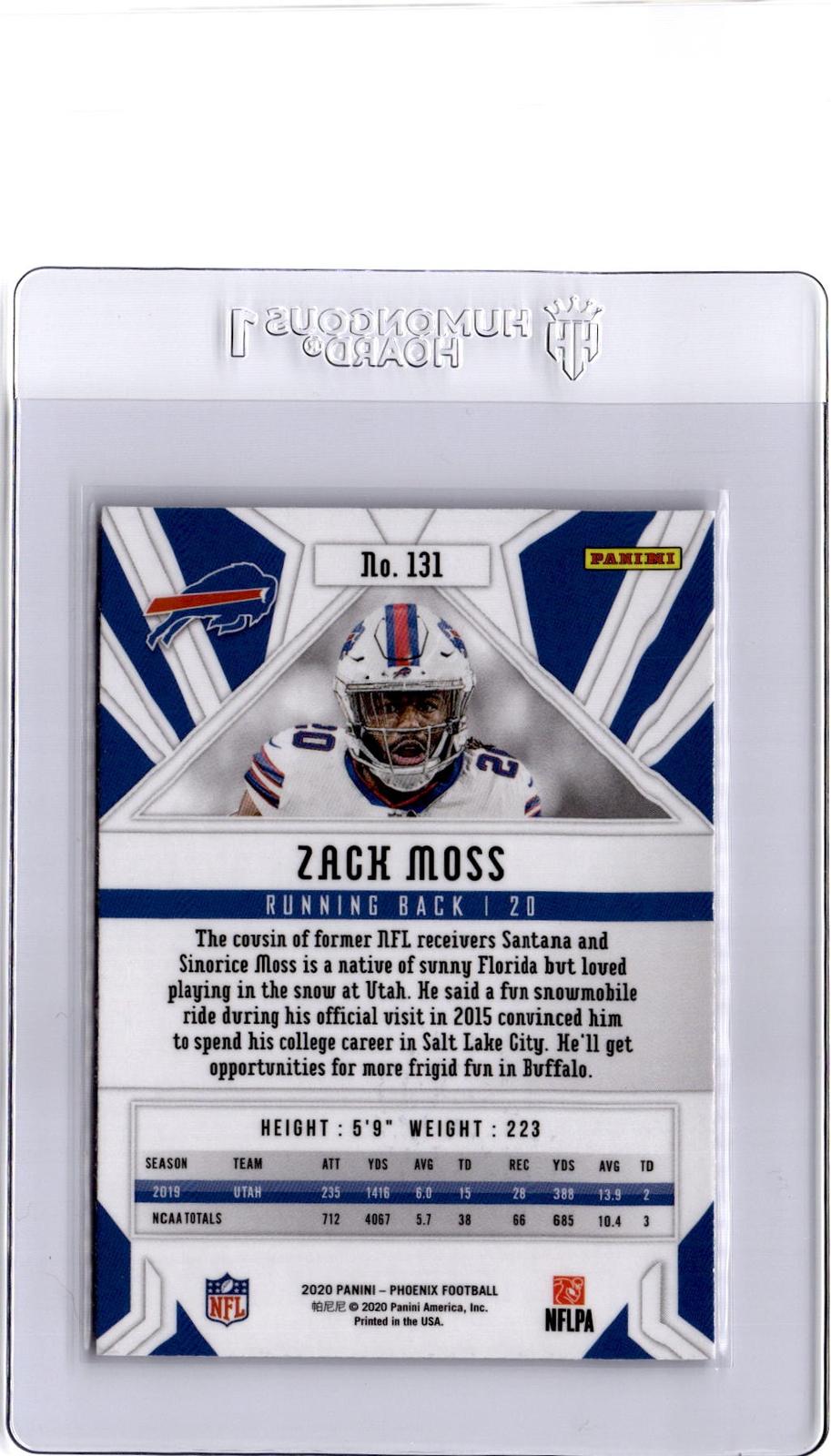 2020 Panini Phoenix #131 Zack Moss Color Burst